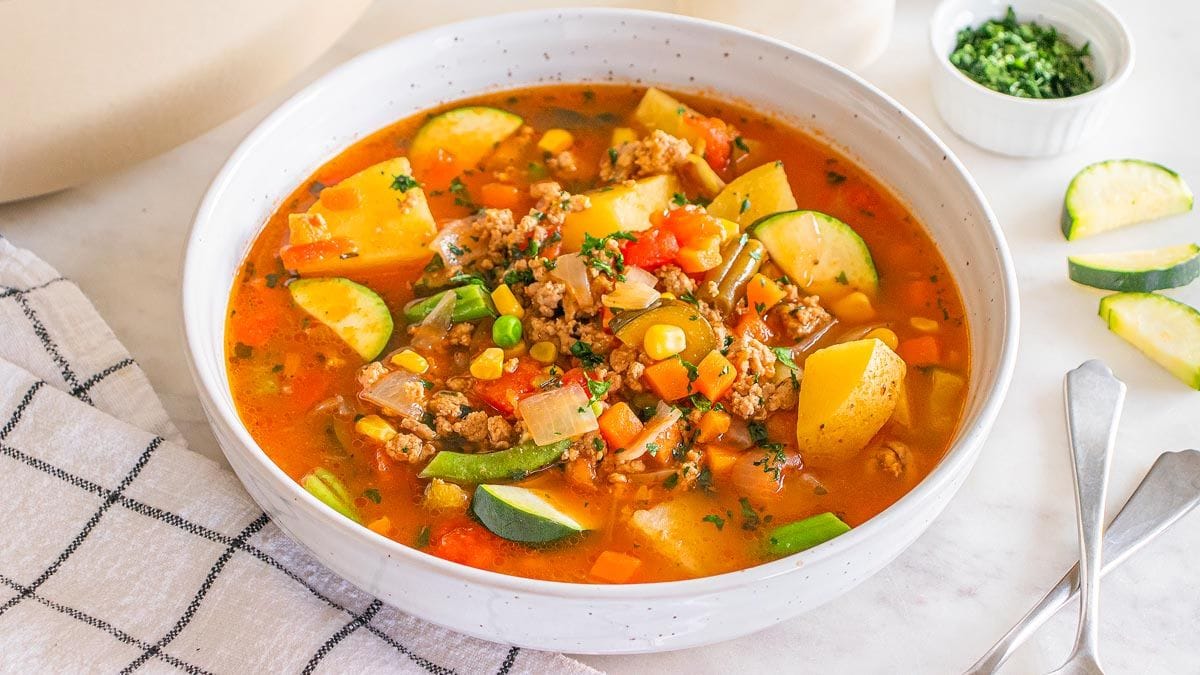Ground Turkey Vegetable Soup.