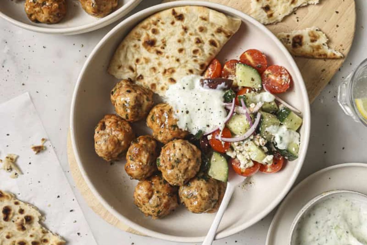 Greek Chicken Meatballs.