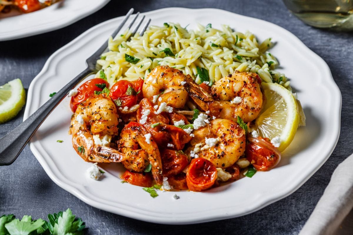 Shrimp Saganaki.