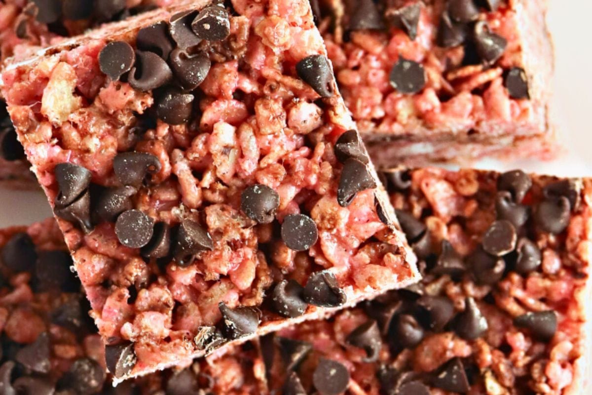 Strawberry Chocolate Chip Rice Krispies Recipe.
