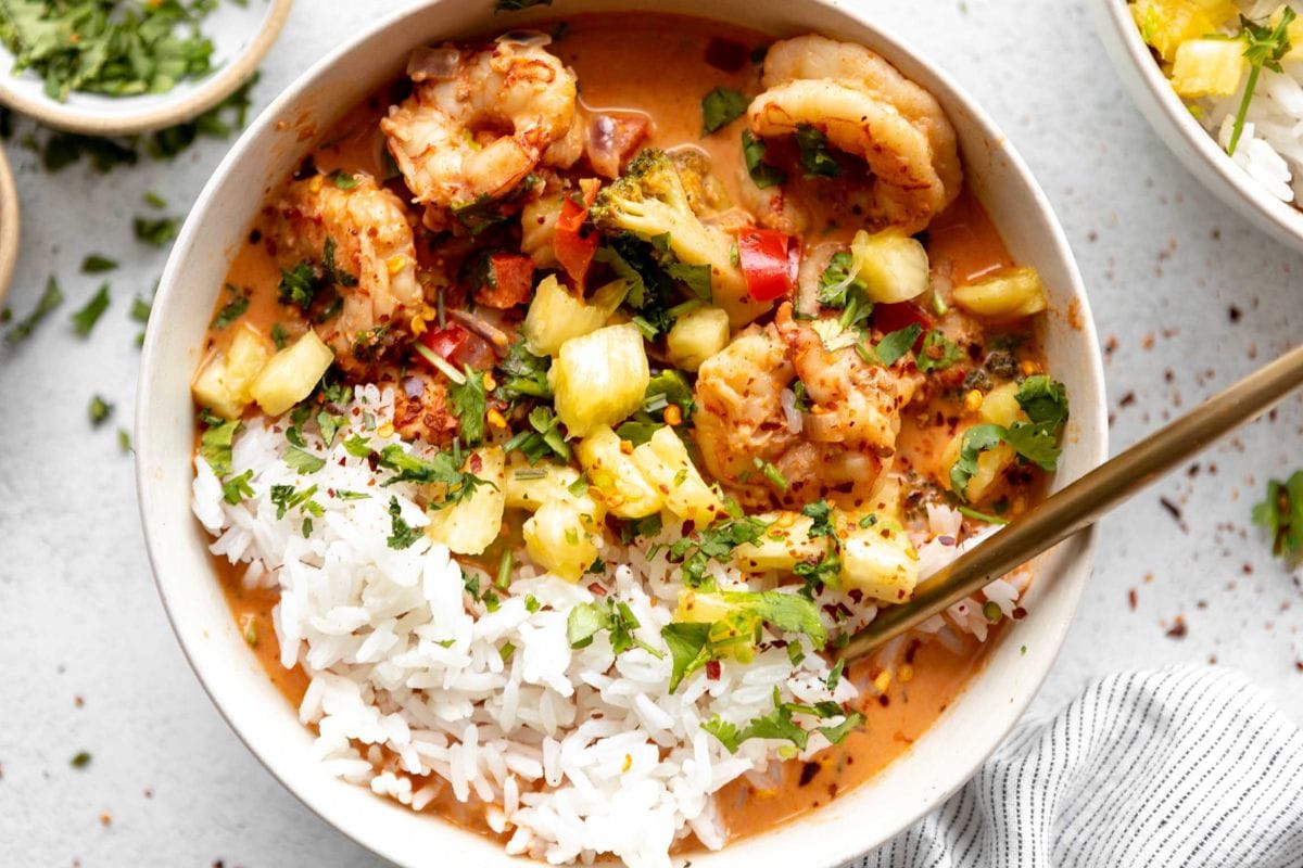 Thai-Inspired Coconut Curry Shrimp.