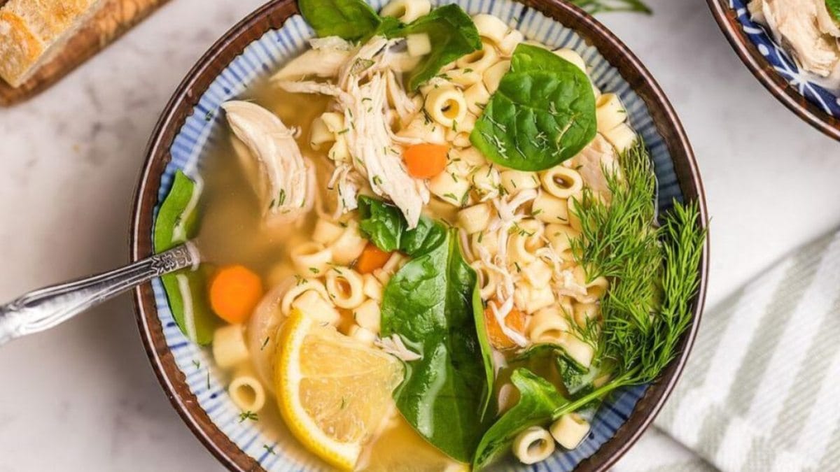 Slow Cooker Greek Lemon Chicken Soup.