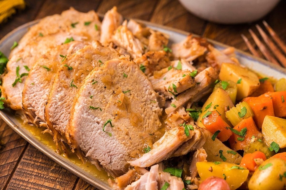 Instant Pot Pork Loin Roast with Vegetables.