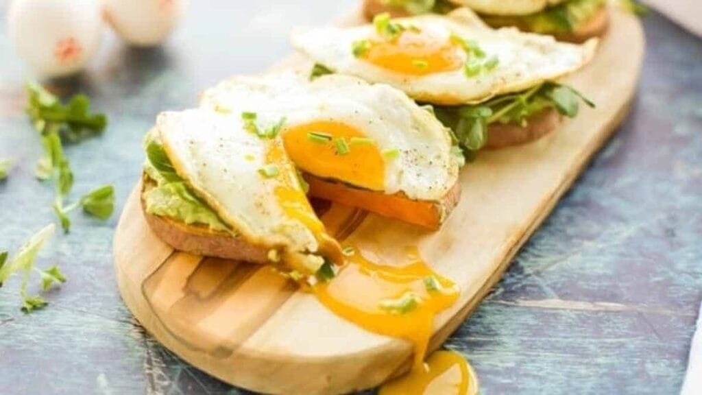Sweet Potato Toast With Egg.
