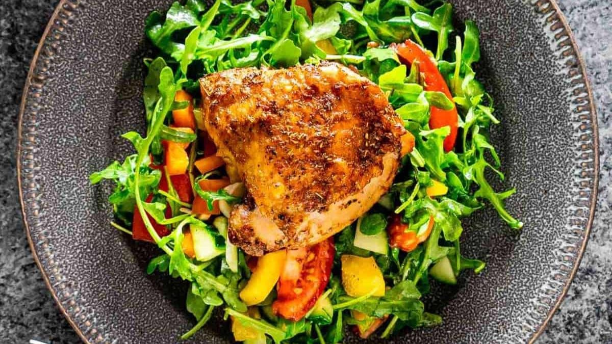 Air Fryer Chicken Thighs.