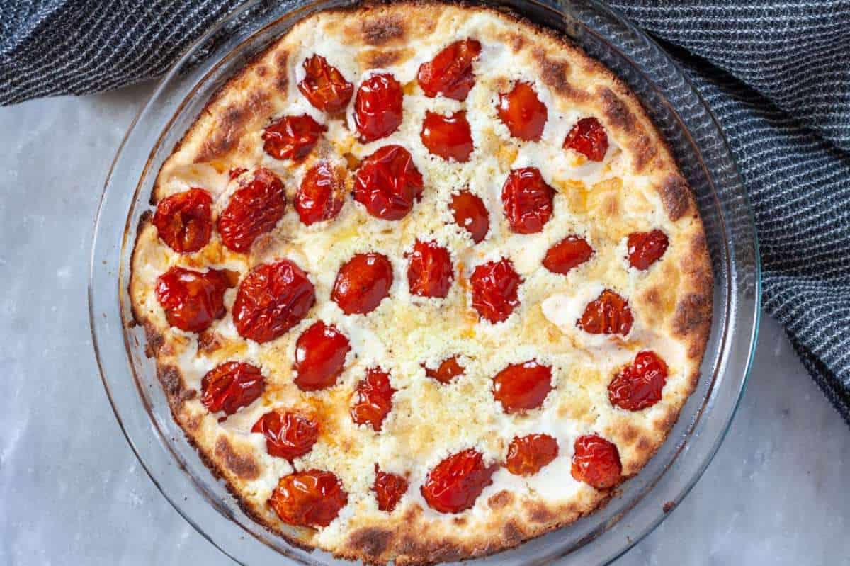 Baked Goat Cheese Dip (with Tomatoes).