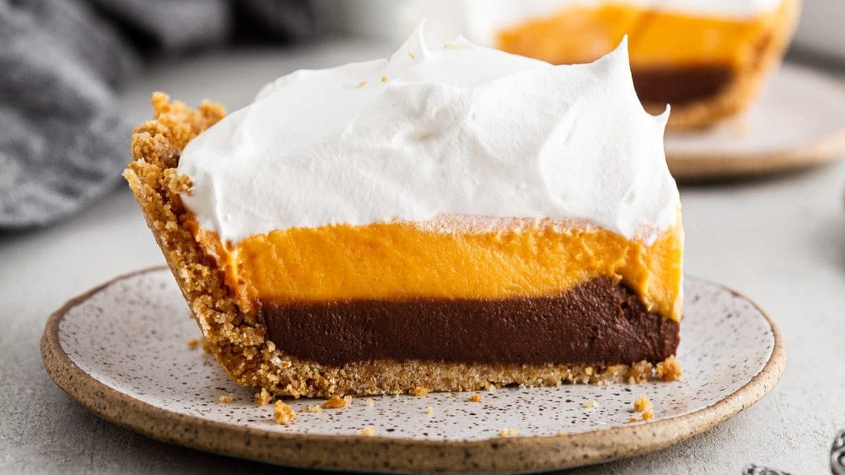 Black Bottom Sweet Potato Pudding Pie