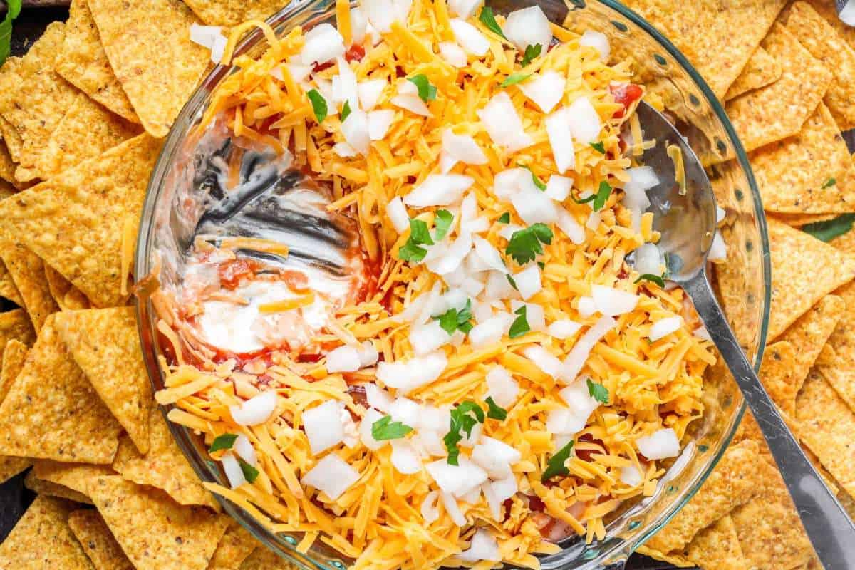 Cream Cheese Salsa Dip. 