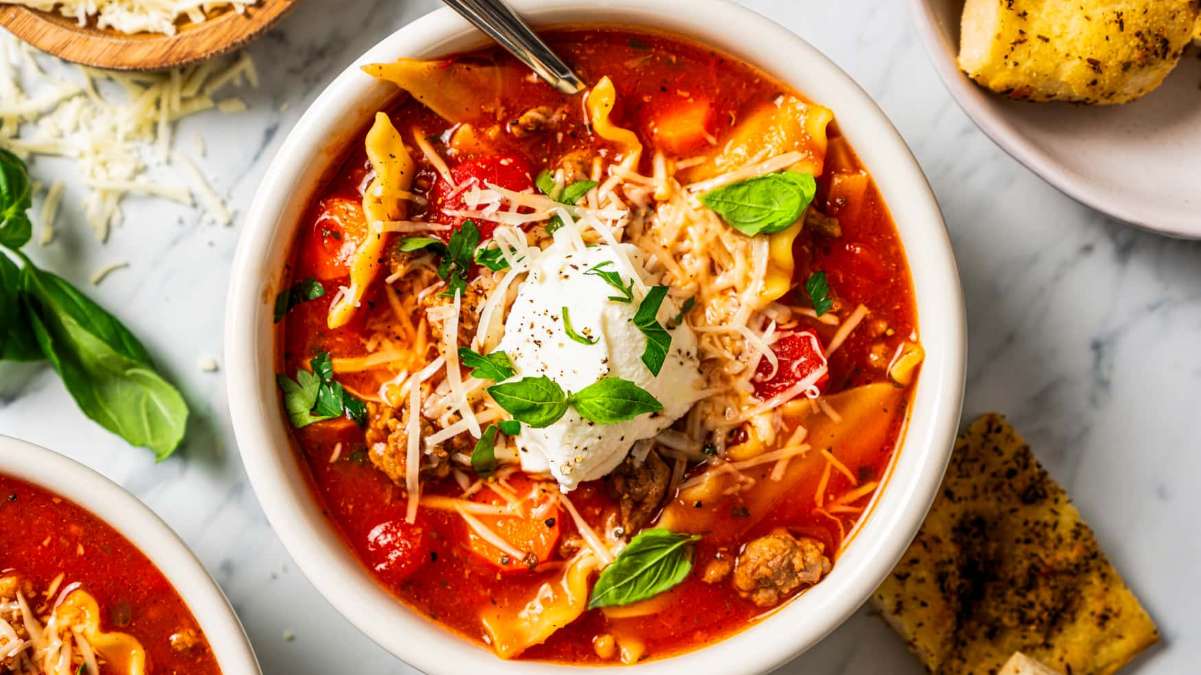Crockpot Lasagna Soup.