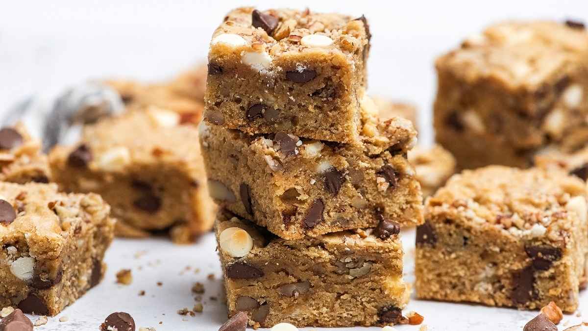 Double Chocolate Pecan Blondies.