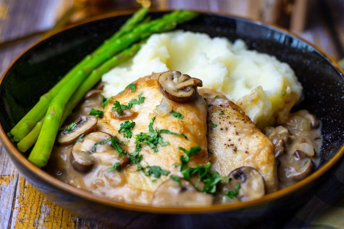 Easy Cream of Mushroom Chicken.
