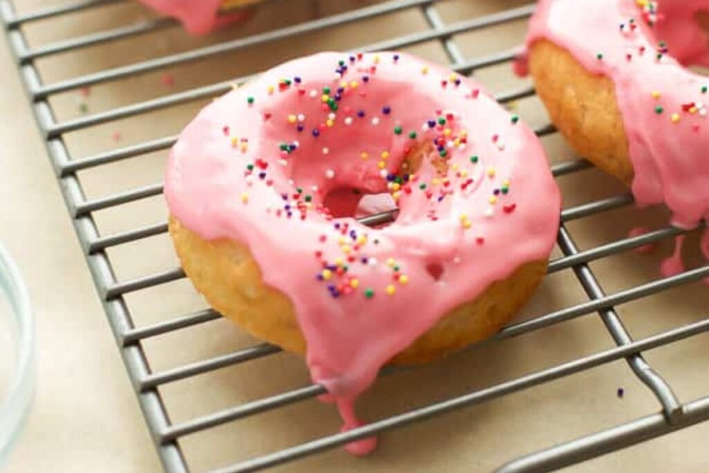 Gluten Free Vanilla Baked Donuts.