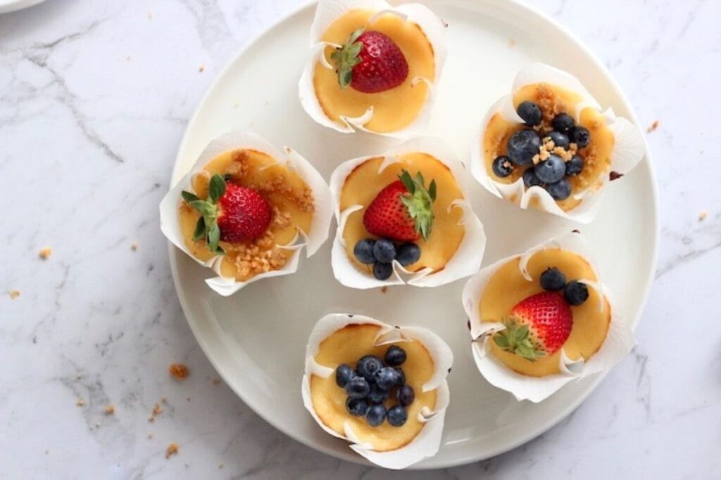 Mini Baked Cheesecakes. 