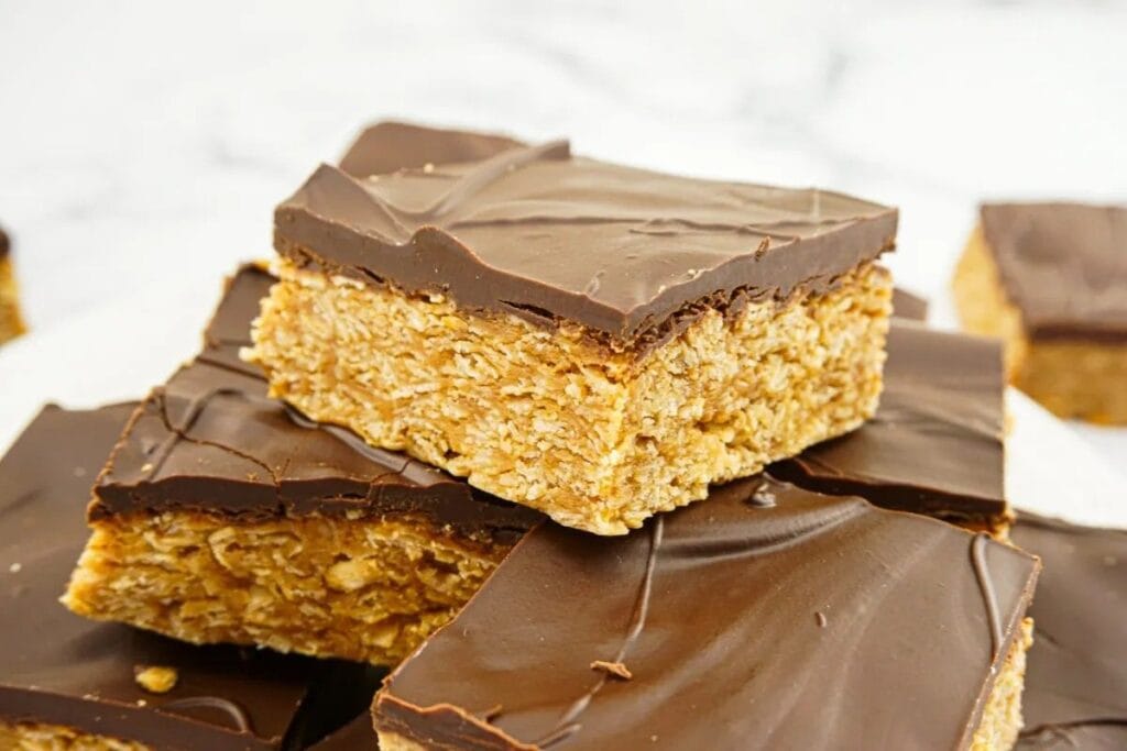 No Bake Peanut Butter Oat Bars.