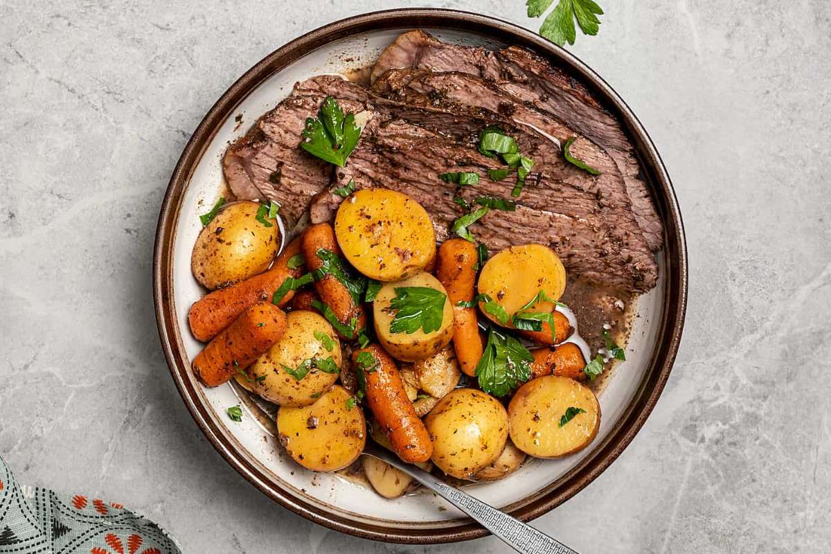 Slow Cooker Balsamic Pot Roast. 