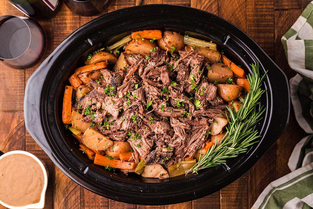 Pot Roast with Red Wine. 