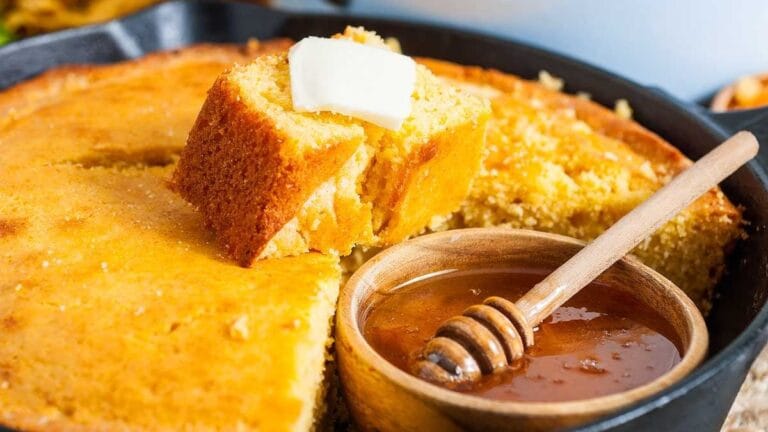 Sweet Skillet Cornbread Recipe.