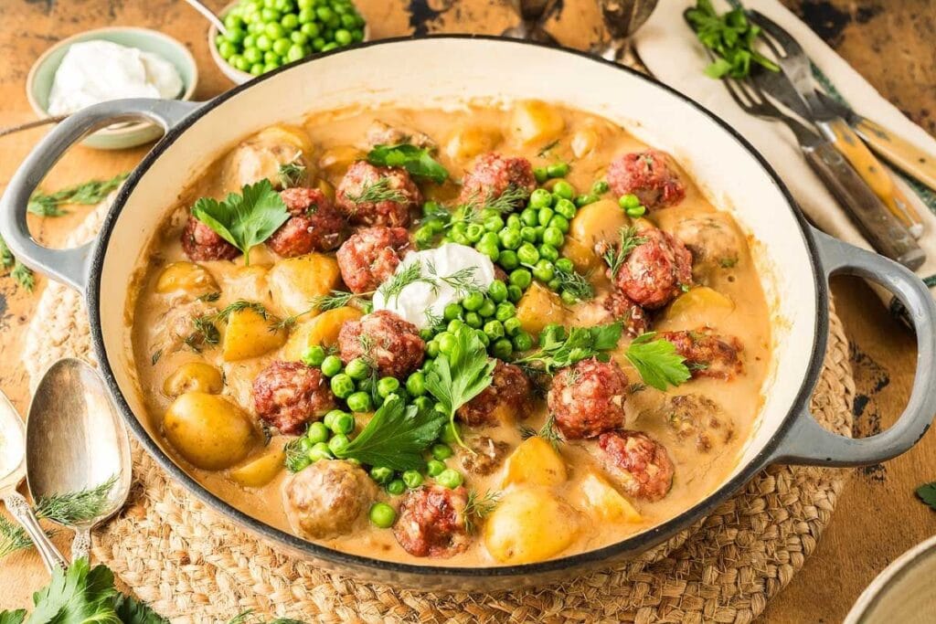 Creamy Meatball Stew.