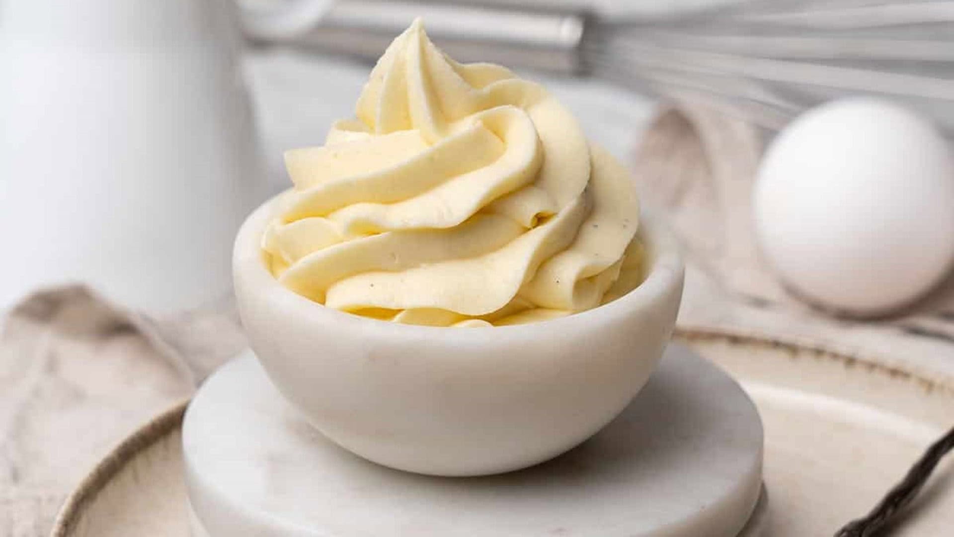 german buttercream piped with a star tip