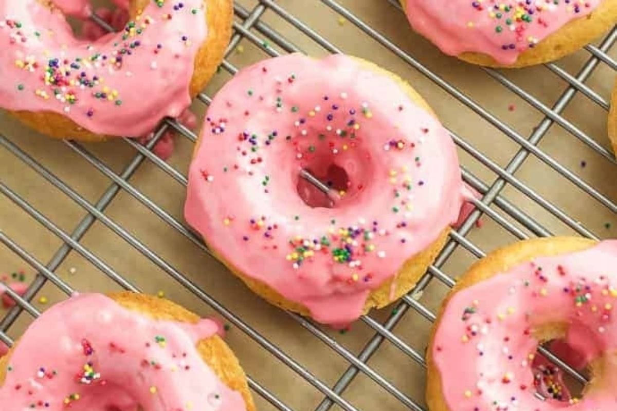 Gluten Free Vanilla Baked Donuts.