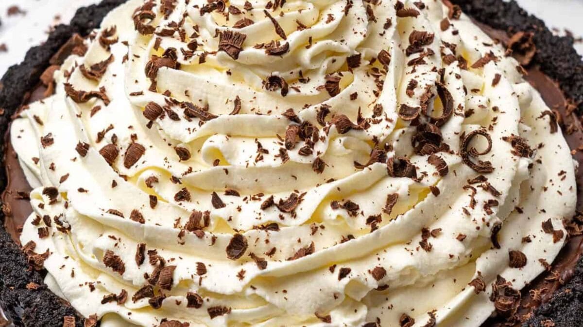 No Bake Chocolate Pie.