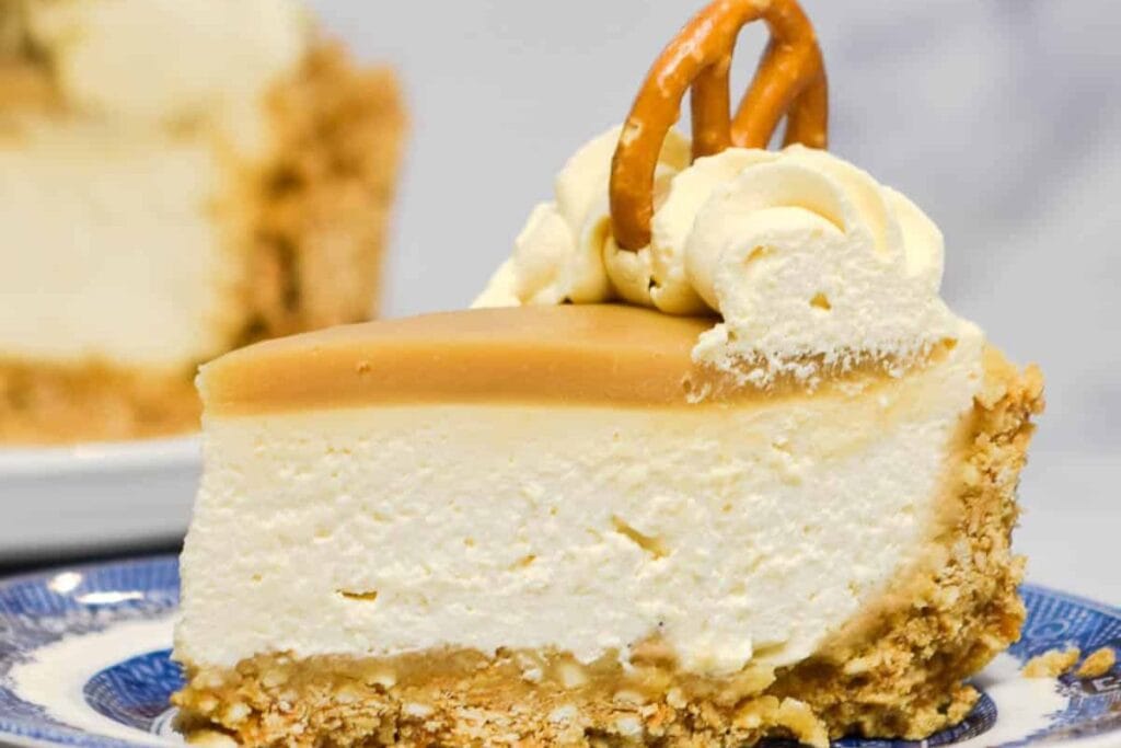 No Bake Salted Caramel Cheesecake.