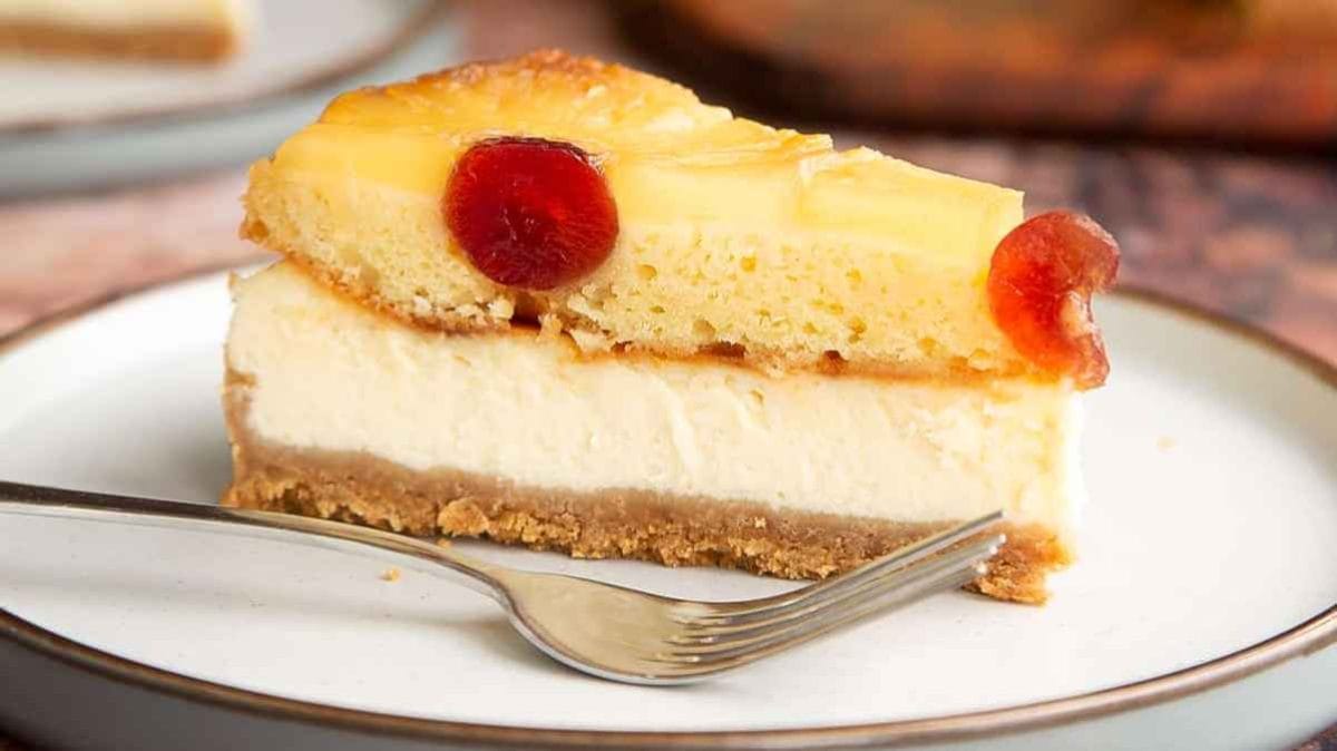 Pineapple Upside Down Cheesecake Recipe. 
