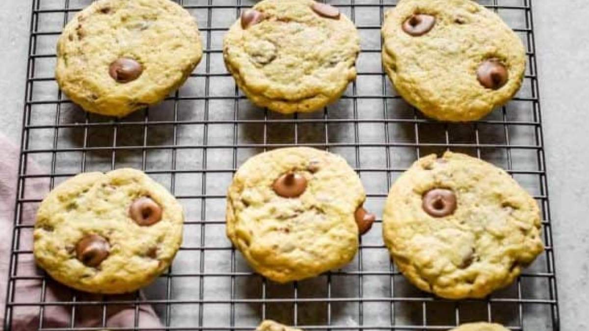 Shared chocolate chip cookie recipes on a cooling rack.