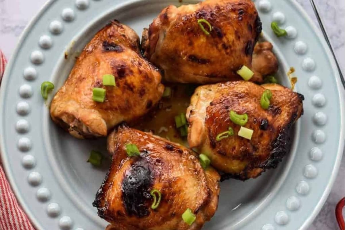 Soy Glazed Chicken Thighs.