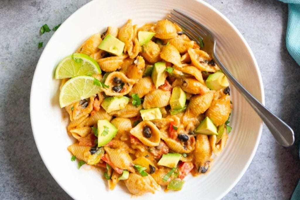 Vegetarian Fajita Pasta. 