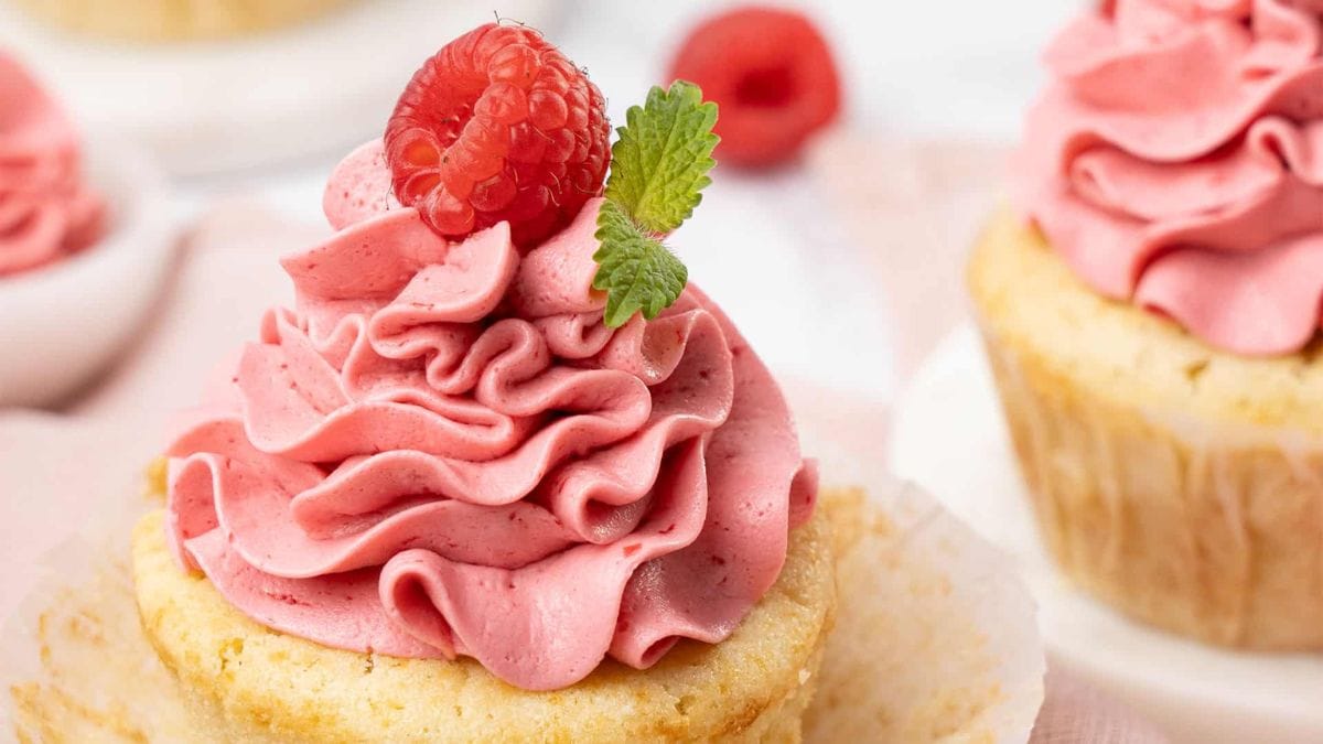 Raspberry Cupcakes.