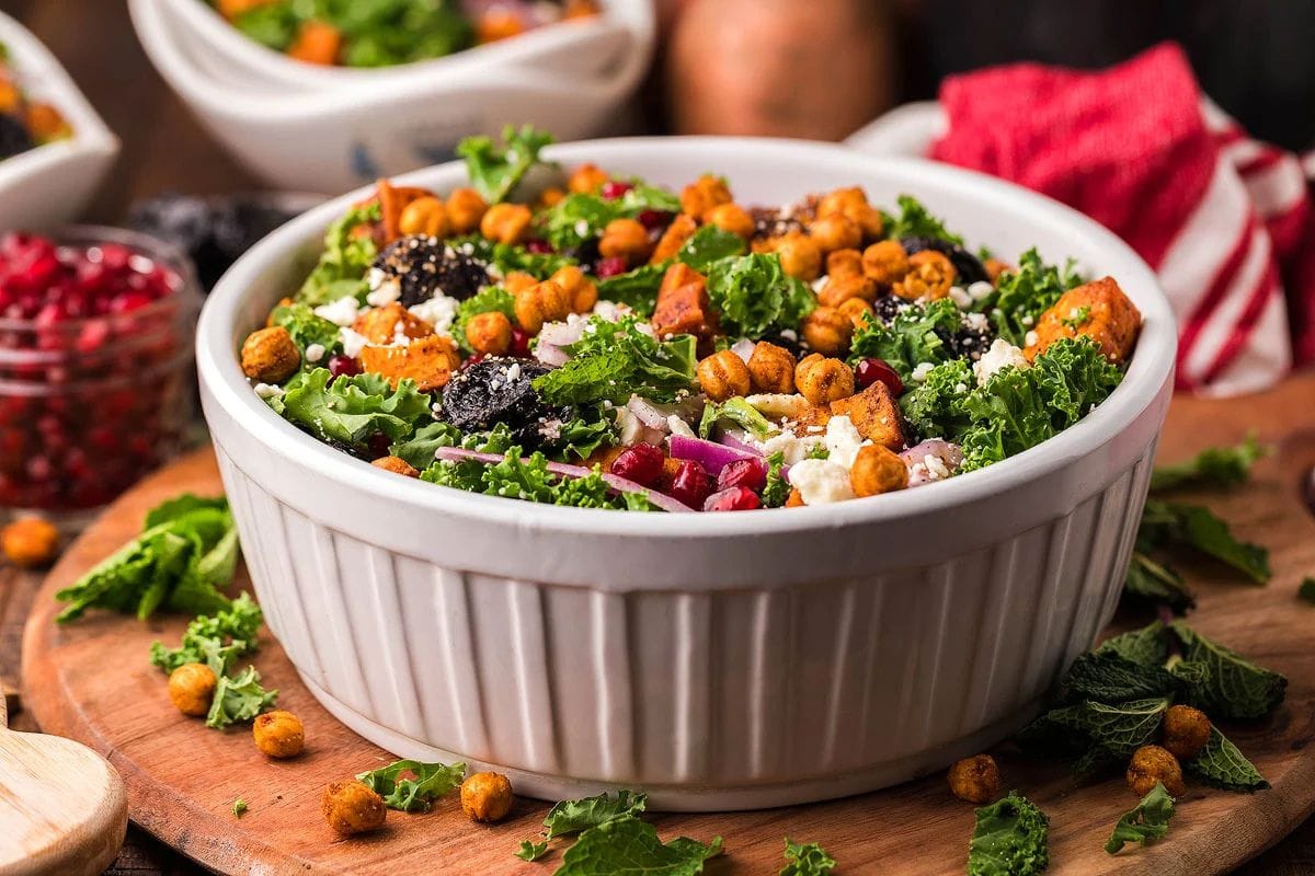 Sweet Potato Kale Salad.