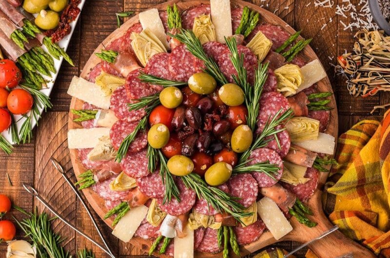 Italian Antipasto Board Appetizer.