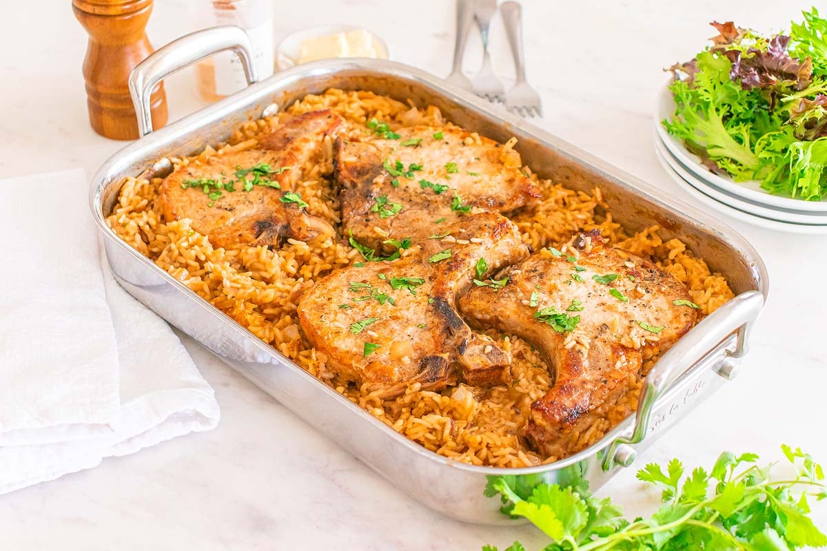 Pork Chop and Rice Casserole.