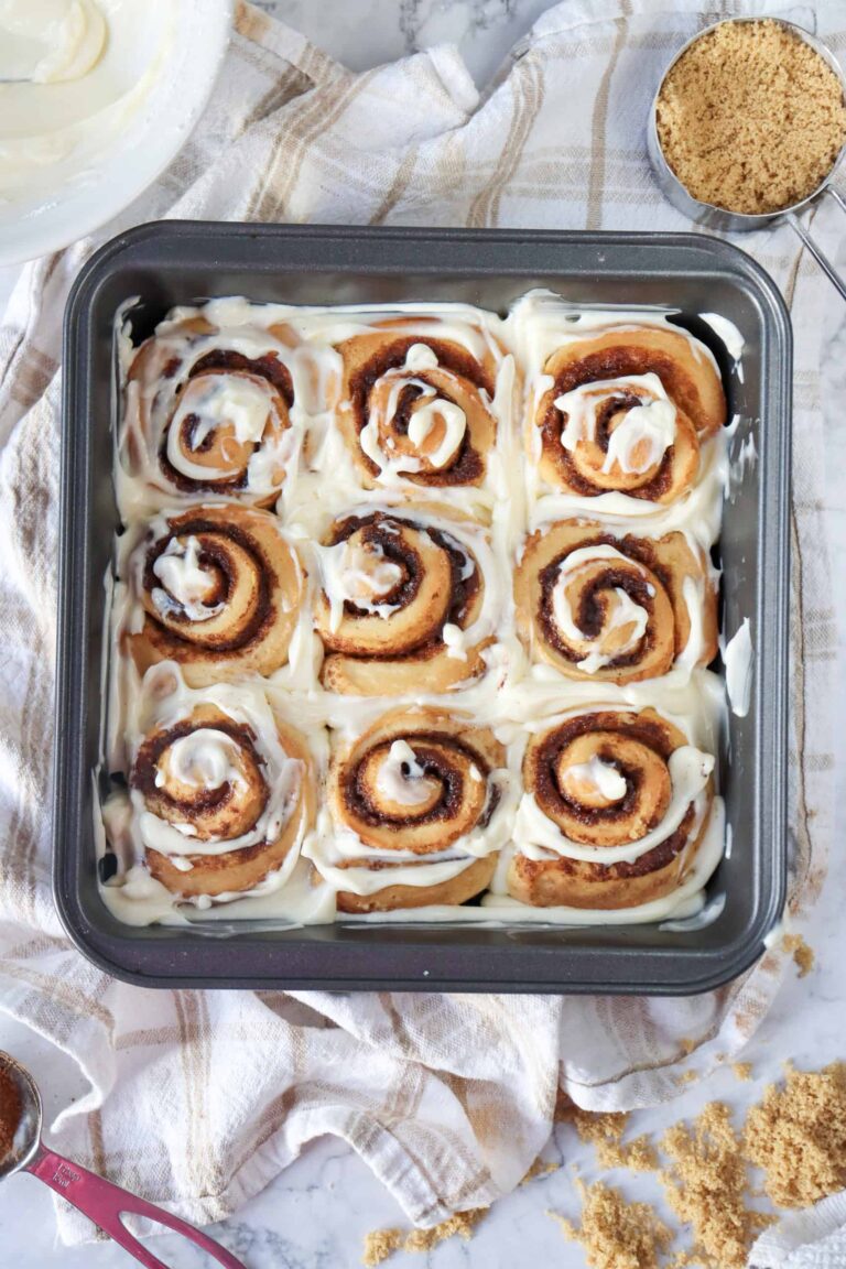 cinnamon rolls in a pan