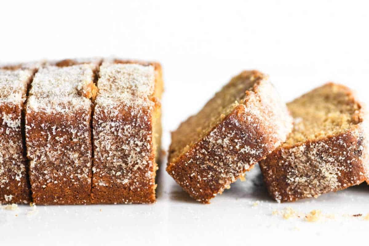 Apple Cider Doughnut Loaf Cake. 