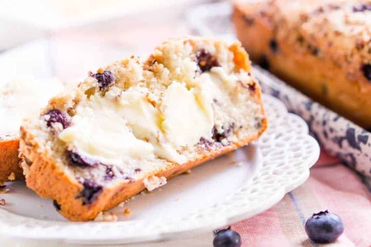 Blueberry Ice Cream Bread. 