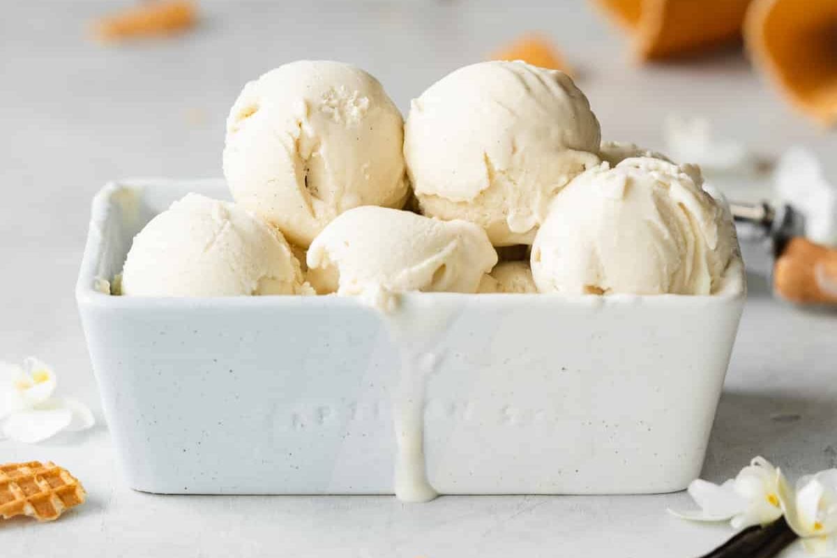 Creamy Vegan Vanilla Ice Cream.