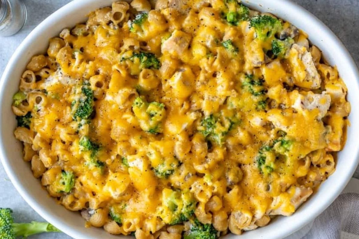 Broccoli Chicken Pasta Casserole.
