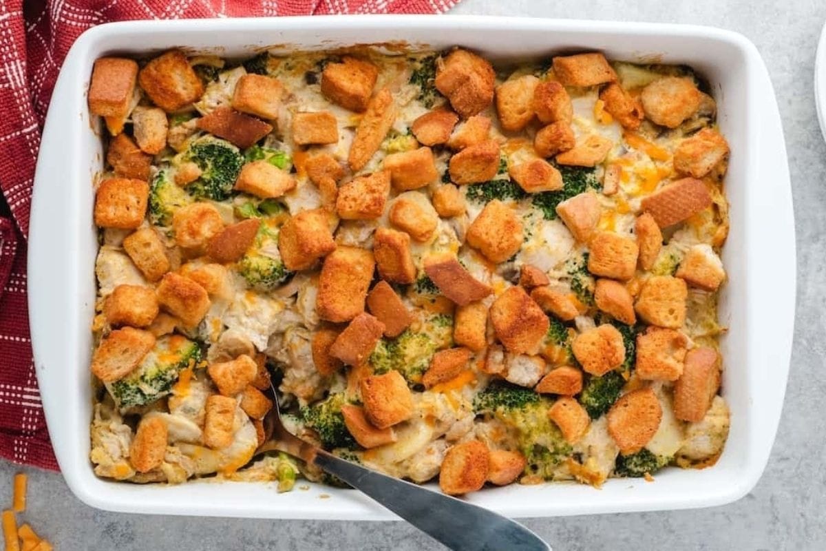 Easy Chicken Broccoli Casserole.